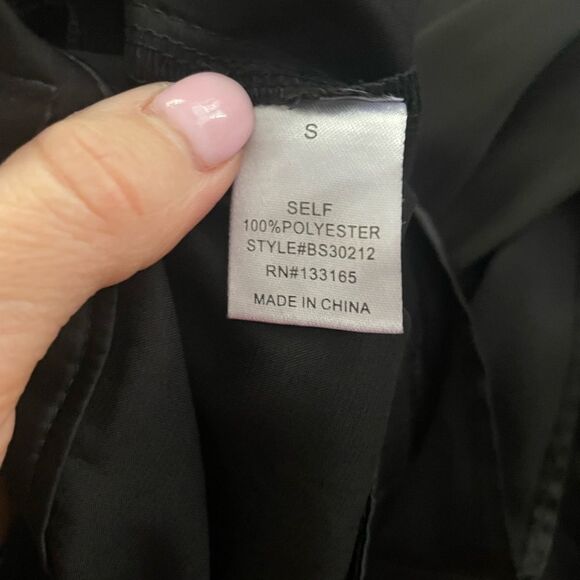 Naked Wardrobe Black Satin Maxi Skirt with Side Slit Small - Picture 10 of 10